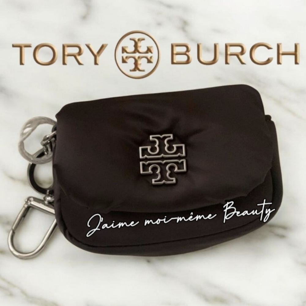 Tory Burch Mahogany Puffy pillow Card Case / Charm